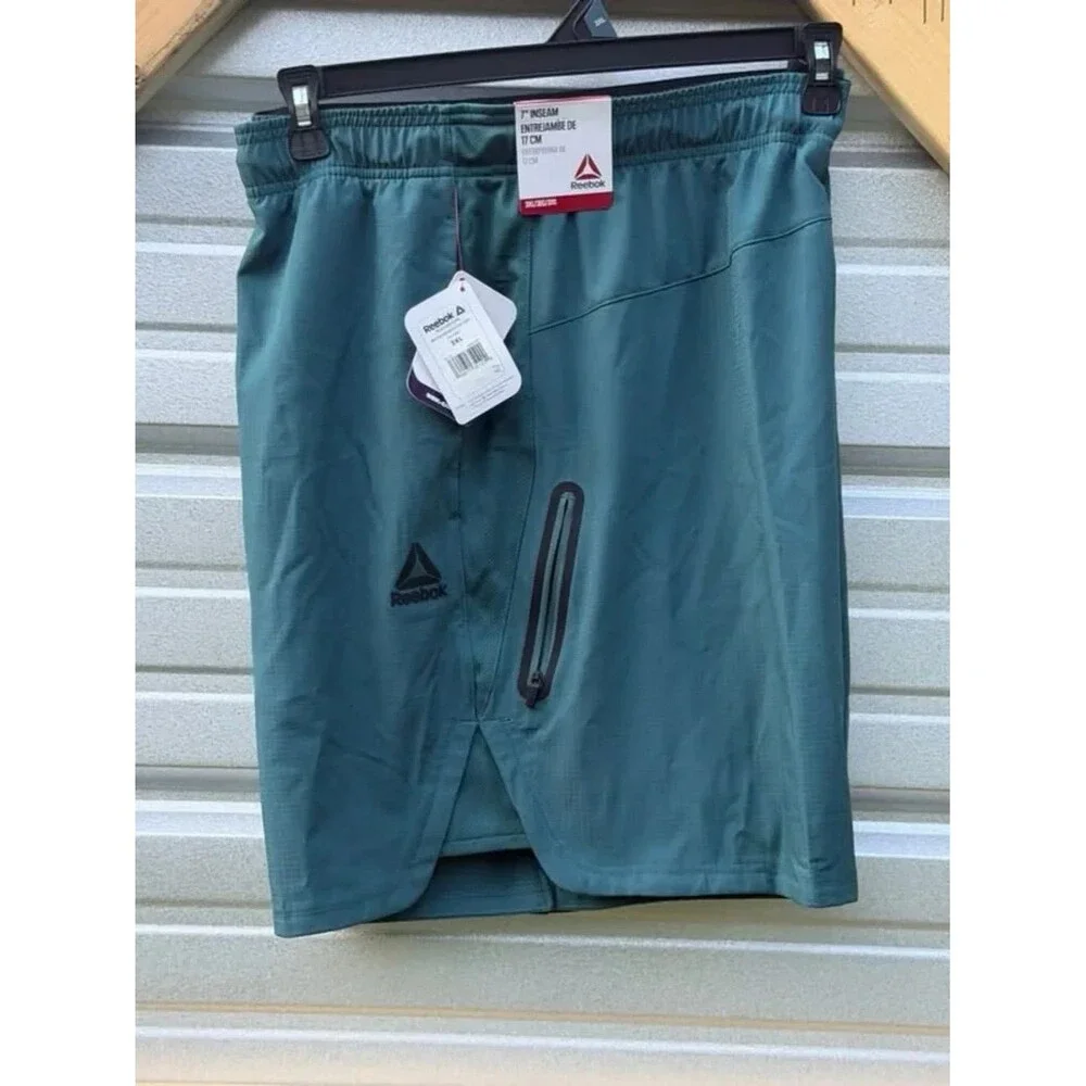Reebok Teal Green Athletic Skort with Zipper Pocket